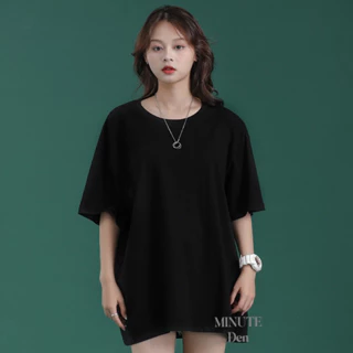 Áo thun phông trơn MINUTE 100% cotton tay lỡ form rộng oversize nam nữ Unisex