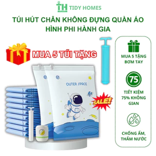 Túi Hút Chân Không Quần Áo Chống Nấm Mốc Hình Phi Hành Gia, Túi Đựng Quần Áo, Túi Đựng Chăn Chống Nước