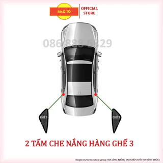 2 tấm rèm che nắng ghế 3 chống UV xe Suzuki XL7 chống UV - Loại 1 Mr Ô Tô - Bảo hành 2 năm