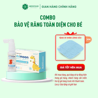 COMBO BẢO VỆ RĂNG TOÀN DIỆN Babimoon (Xịt chống sâu răng Babimoon + Gạc rơ lưỡi trẻ em Babimoon)