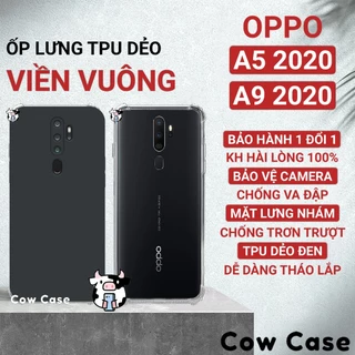 Ốp lưng Oppo A5 2020 / A9 2020 cạnh vuông Cowcase | Vỏ điện thoại Oppo bảo vệ camera toàn diện TRON