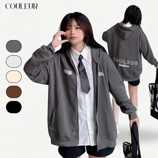 Áo khoác nỉ khoá kéo thời trang nam nữ hoodie zip basic COULEUR TENDANCE LOCAL BRAND HD01