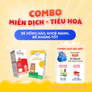 Combo Sắt - Kẽm hữu cơ Avisure Safoli drops - Zio giúp con ăn ngon, đề kháng khỏe cho trẻ từ sơ sinh(40-80 ngày)