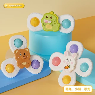 Bộ đồ chơi 3 con quay cute hình thỏ,gấu vui nhộn an toàn cho bé