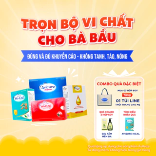 Combo Canxi DHA Sắt Acid Folic cho bà bầu Avisure Mama - Hical