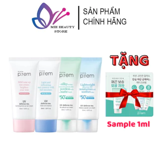 Kem chống nắng Prem 50ml Hàn Quốc SPF50+ kiềm dầu 6 tiếng nâng tone cấp ẩm mịn da - TẶNG KÈM SAMPLE