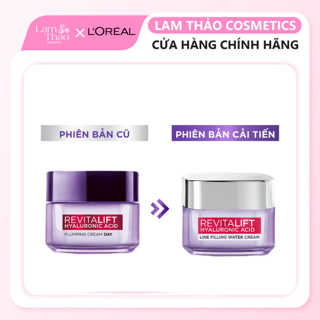 Kem Dưỡng Ẩm Giúp Da Căng Mướt Loreal Revitalift Hyaluronic Acid Plumping Cream Day