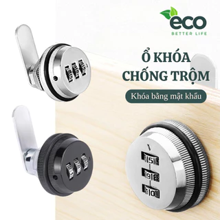 Ổ khóa chống trộm ECO mật khẩu 3 số hợp kim cao cấp, Khóa tủ chống trộm mật khẩu số