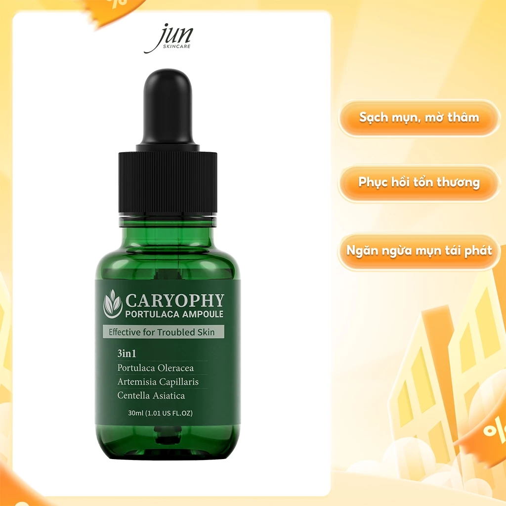 Serum giảm mụn mờ thâm Caryophy Portulaca Ampoule 30ml