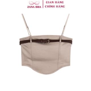 Áo croptop 2 dây cúp ngực - Áo bra nữ mút mỏng, chất cotton co dãn 4 chiều ZANABRA B313