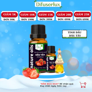 Tinh dầu Dâu Tây nguyên chất 10ml - 50ml, tinh dầu thiên nhiên Mây giúp thơm phòng, thư giãn