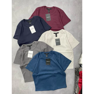 áo thun cotton trơn crop top f21