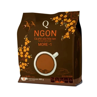 Cà phê sữa NGON Trần Quang hoà tan 3 in 1 uống liền 24 gói x 20gr