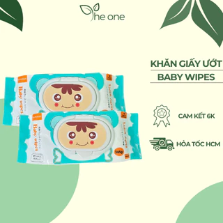 COMBO 5 bịch Khăn giấy ướt BABY WIPES. Loại 365g không mùi không cồn, an toàn cho trẻ. Khăn giấy khổ lớn tiện dụng.