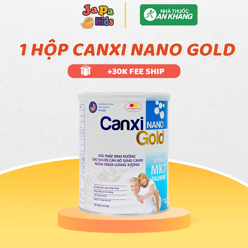 Sữa Bột Cho Người Già Hỗ Trợ Xương Khớp Bổ Sung Canxi Ngăn Ngừa Loãng Xương Sữa Canxi Nano Gold