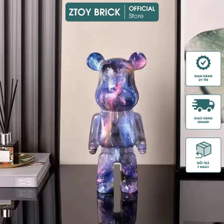 [ 28CM ] Mô Hình Tượng Gấu Bearbrick Mini trang trí, làm quà - Phiên bản màu Loang nghệ thuật - Size 28 cm (400%)- MẪU 1