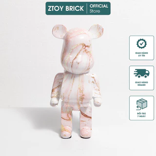 [ 28cm ] Mô Hình Tượng Gấu Bearbrick Mini Decor Trang Trí - Phiên bản màu Loang nghệ thuật - Size 28 cm (400%) - MẪU 7