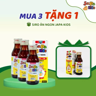 [ Combo 3 Tặng 1 ] Siro Japa Kids Kích Thích Ăn Ngon, Tăng Chiều Cao Cho Bé 100ml nhập khẩu Nhật Bản