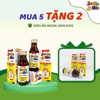 [ Combo 5 Tặng 2 ] Siro Ăn Ngon Cho Bé Japa Kids Chính Hãng Hỗ Trợ Bé Tăng Cân Hộp 100ml Japa kids