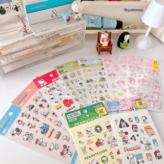 Set stickers nhân vật hoạt hình Daiso Hàn | Tiny Strawee