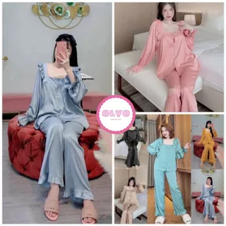 Bộ pijama nữ dài tay - đồ ngủ pijama TIỂU THƯ tay dài,sang chảnh.