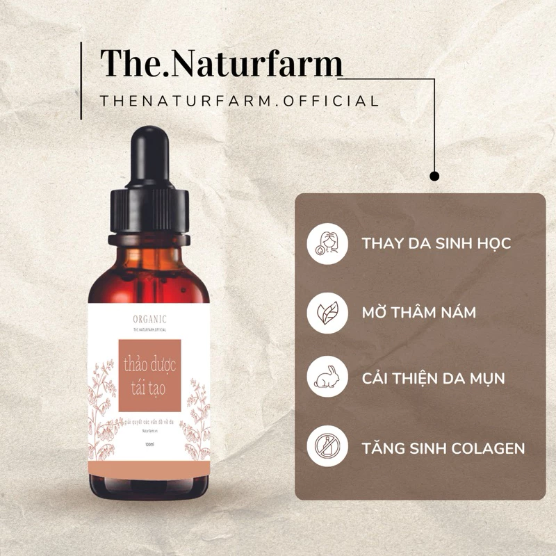 [ 100ML ]  Thảo dược tái tạo xóa mụn, nám, tàn nhang, sẹo rỗ, tái tạo da naturfarm