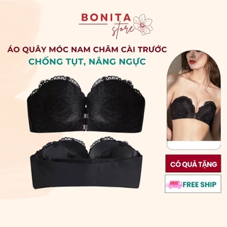 Áo Ngực Không Dây, Móc Nam Châm Cài Trước, Áo Lót Nâng Ngực Tạo Khe Bonita QR58