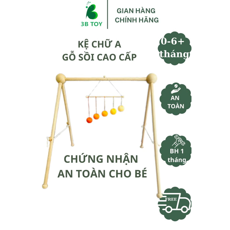 ( An Tòan- chắc chắn )size Lớn Kệ chữ a cho bé đồ chơi cho bé sơ sinh đồ chơi vận động cho bé sơ sinh kệ treo montessori