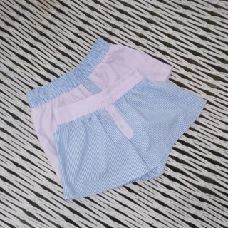 LUST Quần Boxer Vải Cotton Phối Màu Xanh - Đai Quần Hồng Mặc Thoải Mái Thoáng Mát