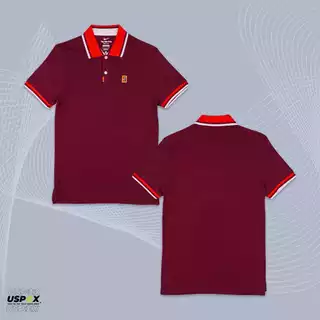 [Có sẵn] [FreeShip] [Ảnh thật] [Chính hãng] Áo Polo Nike Tennis logo Dark Beetroot (form Á)