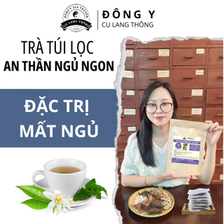 Trà an thần cụ lang thông Hỗ trợ ngủ ngon thuần  ngủ ngon ngủ sâu giấc  mất ngủ  lâu năm Bịch 50 lọc