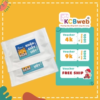 Khăn giấy ướt vệ sinh thú cưng KCBweb mini 1 khăn/túi