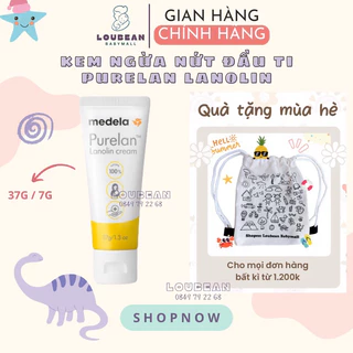 Kem bôi nứt đầu ti, nứt cổ gà, làm mềm da khô Medela Purelan Lanolin Nipple Cream Loubean