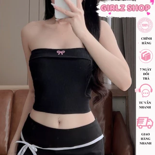 Áo Ống Nữ In Hình Nơ Nhỏ Xinh Xắn Chất Thun Borip Co Giãn Meei Shop, Áo Cúp Ngực Nữ Ôm Body Tôn V1 Sexy Quyến Rũ -A40-