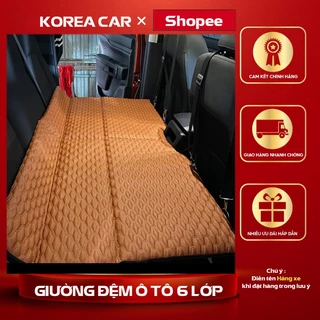 Giường đệm 5D ghế sau ô tô bằng da cao cấp, Nệm xe hơi bằng da gấp gon thông minh Korea K10