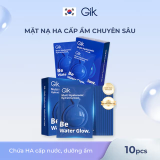 Combo 10 Mặt nạ dưỡng ẩm GIK thành phần Axit Hyalorinic bổ sung nước dưỡng ẩm sâu làm dịu da