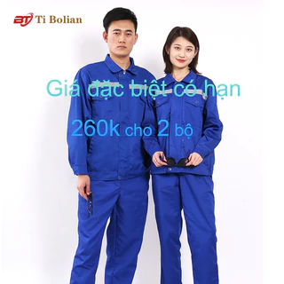 Quần áo làm việc CVC phản quang chống mài mòn và chống bụi bẩn xưởng sản xuất quần áo bảo hộ lao động