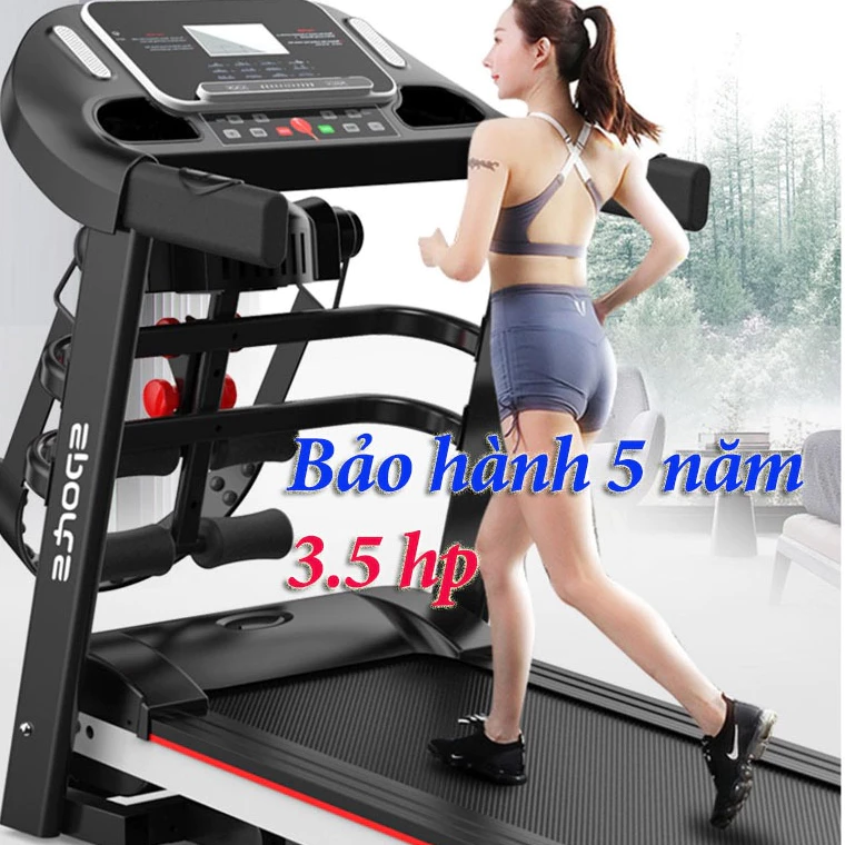 Máy chạy bộ đa năng A7 AB SPORT  prro công xuất 3.0 tốc độ 1-14km/h bảo hành 5 năm có tạ tay và kèm đai massa