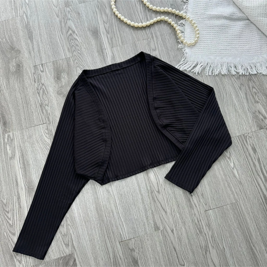 Áo Khoác Gân Tay Phồng Bigsize Che Bắp Tay Mặc Được Với Tất Cả Các Loại Áo Đầm MÃ Khoác Gân