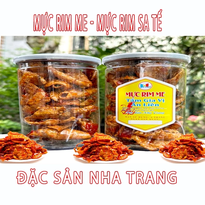 Mực Rim - Rim Sa tế Lon 200gram - Nước Sốt Me Siêu Ngon - Đặc Sản Nha Trang