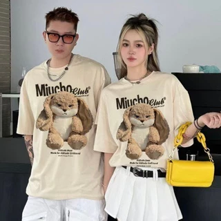 Áo Thun Localbrand Unisex , Áo Phông Nam Nữ Form Rộng In Hình Thỏ Bunny Cực Dễ Thương A18