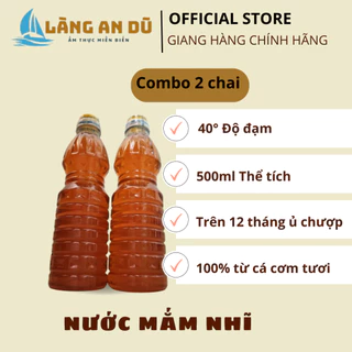 [combo 2 chai] 1 LÍT Nước Mắm nhĩ cá cơm than loại đặt biệt