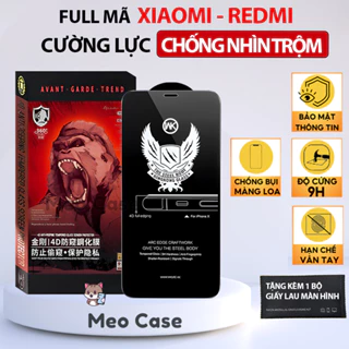 Cường lực chống nhìn trộm, Full mã Xiaomi, Redmi Note 13,Redmi,K30,K40,K60,Redmi A1,Note 12,Note 11,Poco F3,Xiaomi 13,..