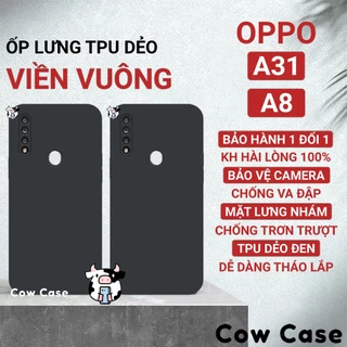 Ốp lưng Oppo A31 / A8 cạnh vuông Cowcase | Vỏ điện thoại Oppo bảo vệ camera toàn diện TRON