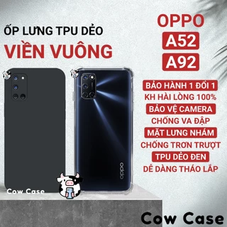 Ốp lưng Oppo A92 / A52 cạnh vuông Cowcase | Vỏ điện thoại Oppo bảo vệ camera toàn diện TRON