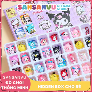 (Hàng loại 1)Hidden box hộp quà bất ngờ 40 món Kuromi bí mật Sansanvu , Blind Box móc khóa đếm ngược quà cho bé