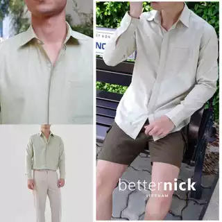 Áo sơmi nam vải cao cấp Christoph the shirt màu mint bạc hà - betternick