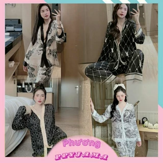 [LỤA XƯỚC] Đồ Bộ Pijama Nữ Cổ V Xinh Xắn