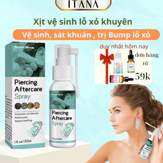 Vệ sinh lỗ xỏ khuyên tai mũi rốn Piercing Aftercare Spray xịt Bump lỗ xỏ tiện dụng lành tính-30ml