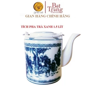 Tích pha trà xanh của gốm sứ Bát Tràng dung tích 1,5 lít